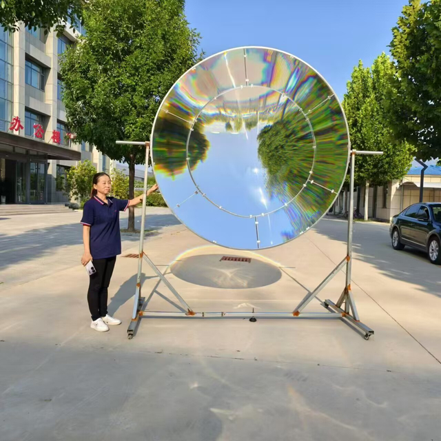 HW-F1800, diameter 2100 mm, st&oslash;rste PMMA rund form Fresnel Solar Spot Lens brennvidde 2100 mm temperatur kan n&aring; 2000 grader
