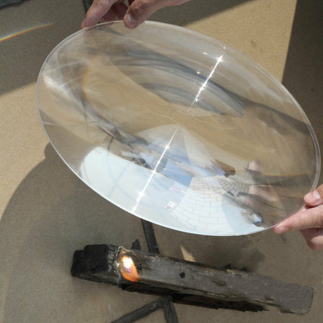 HW-F1000-1 PMMA Okrągły kształt Fresnel Solar Spot obiektyw o średnicy 1100 mm ogniskowej 1300 mm